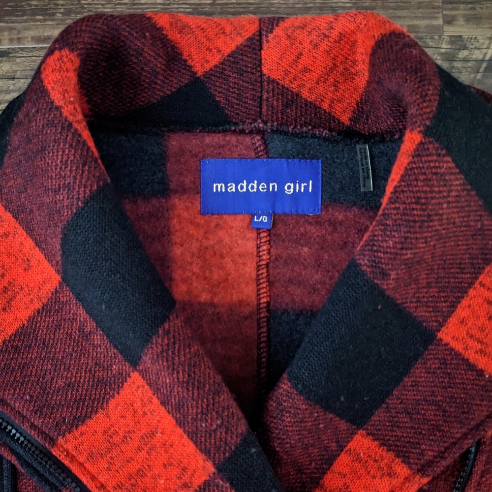Madden Girl Buffalo Plaid Coat